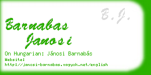 barnabas janosi business card